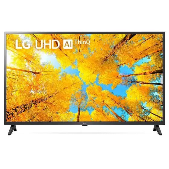 Smart TV LG 43 Polegadas LED 4K UHD, 3 HDMI, 1 USB, Wi-Fi, Bluetooth, HDR, ThinQAI, compatível com Smart Magic, Google, Alexa – 43UQ7500
